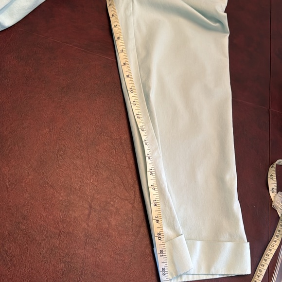 LN -Talbots top (6) & cropped pant (2) in robin egg blue/mint set -so slim! - Picture 12 of 13